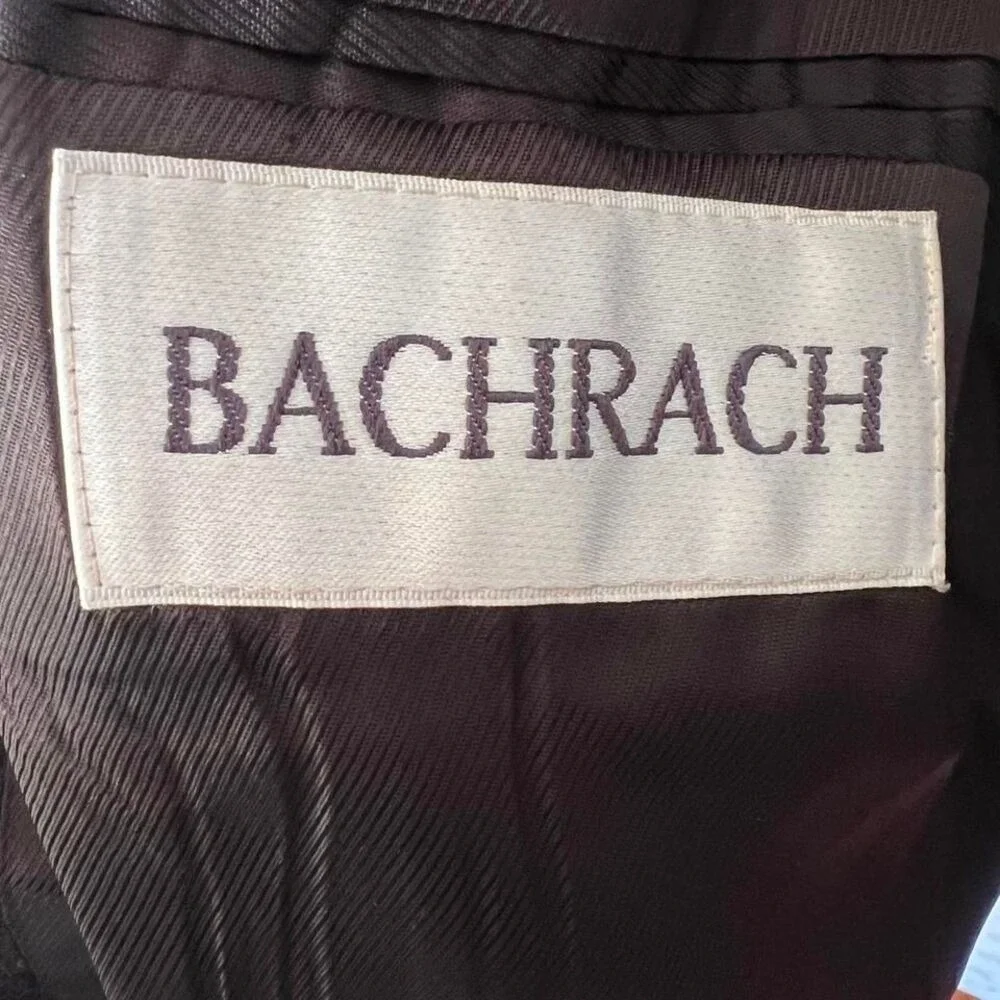 Bachrach Black Wool Blazer Jacket Business Career Size‎ 40 Long